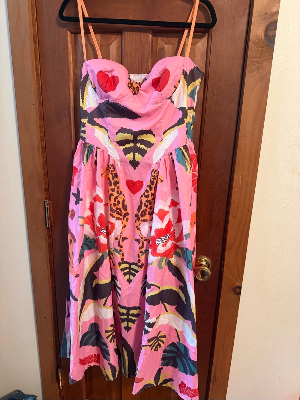 Nice to Meet You Women’s  Pink Floral Heart Print Sundress